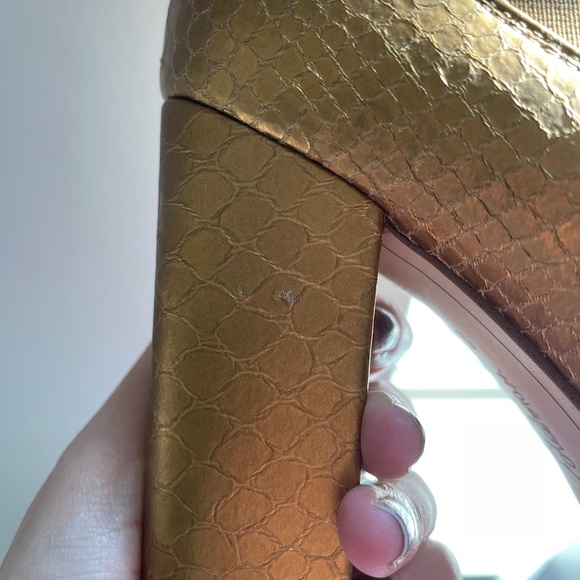Gold Sam Edelman Gold Snake Bootie - Picture 9 of 11